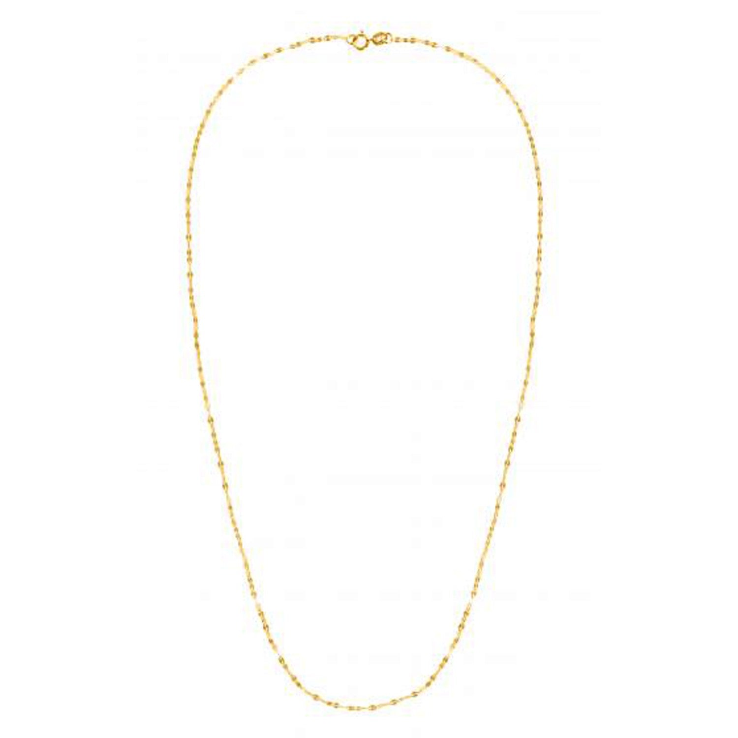 14k Yellow Gold Alternate Valentino Chain (1.40 mm) in a sleek high-contrast midnight luxury editorial style